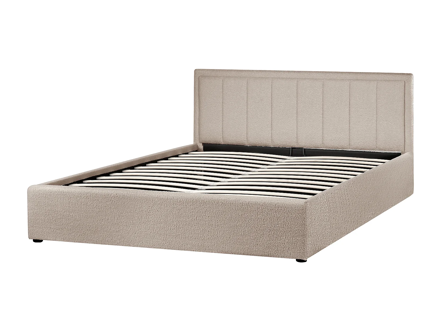 Lit ottoman Bouclé MONTLAUR 160 x 200 cm Taupe