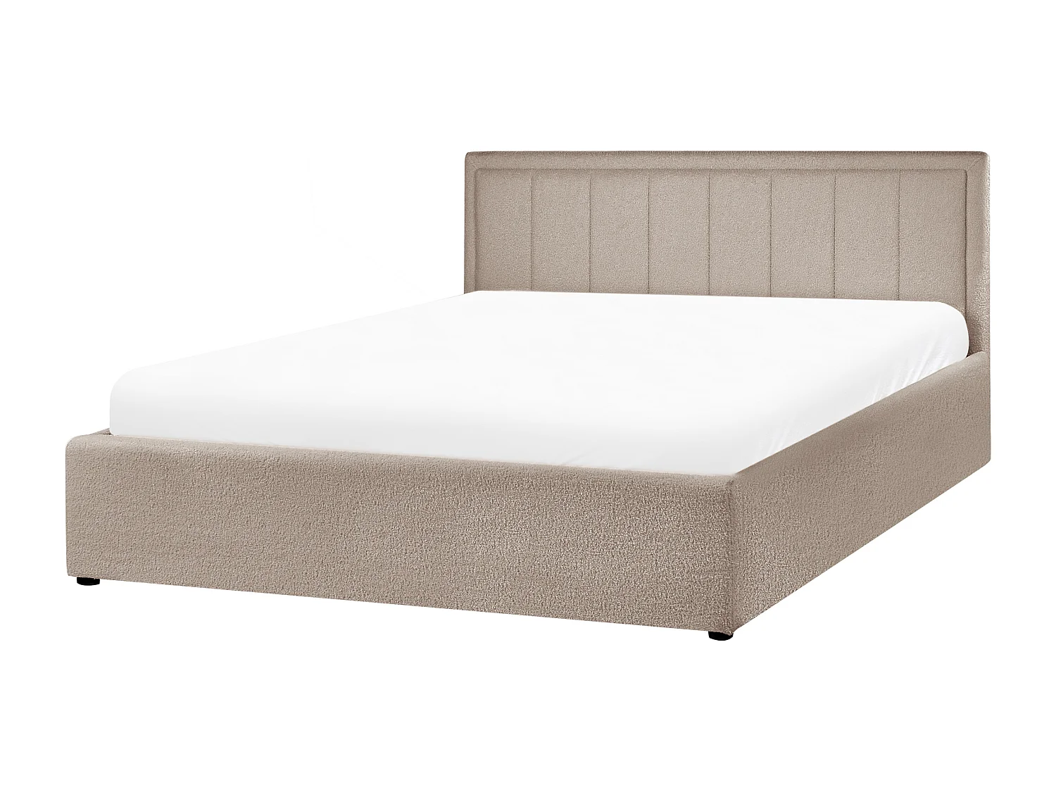 Lit ottoman Bouclé MONTLAUR 160 x 200 cm Taupe