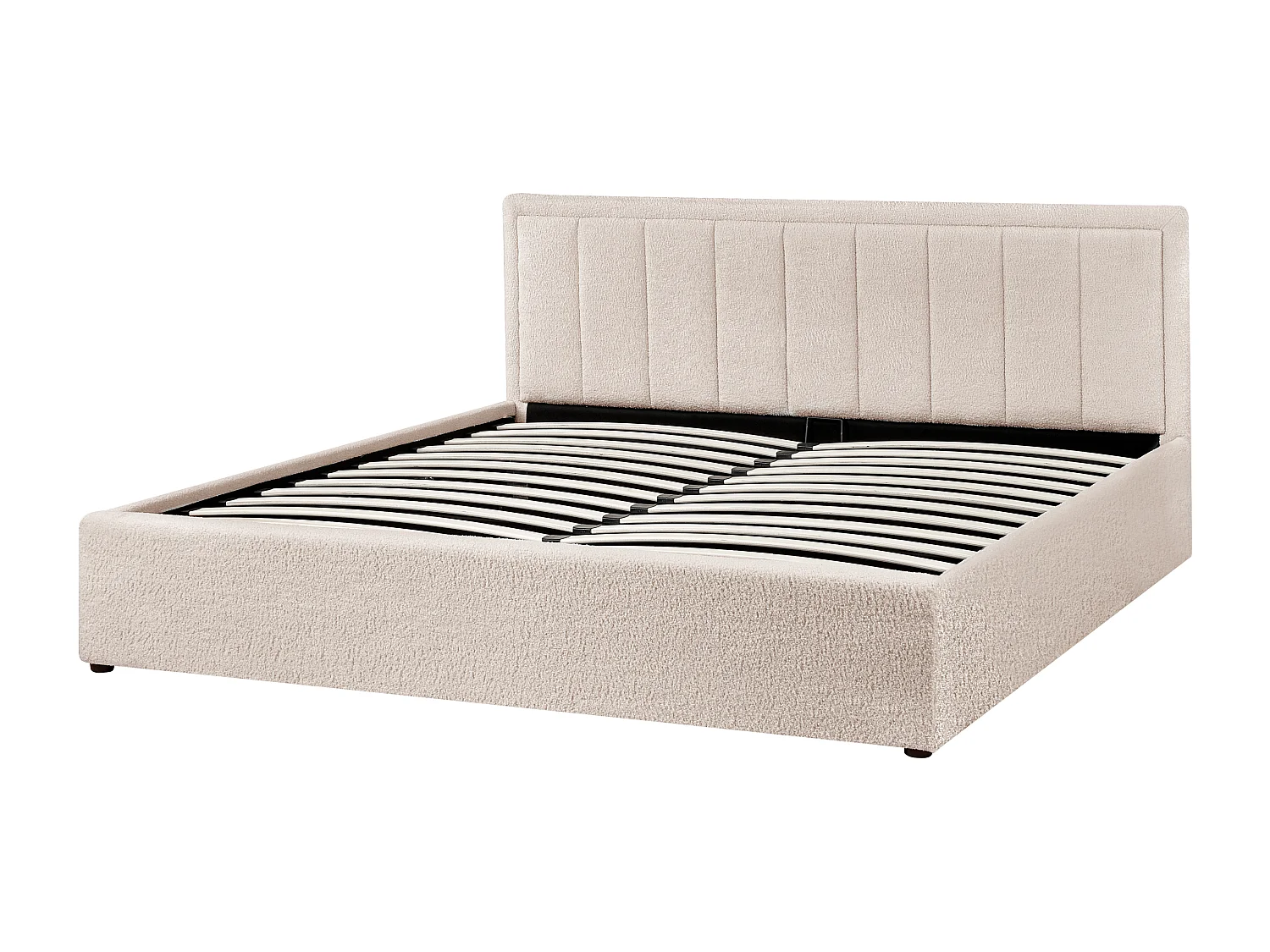 Lit ottoman Bouclé MONTLAUR 180 x 200 cm Beige