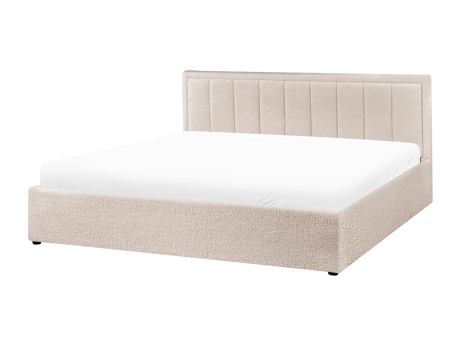 Lit ottoman Bouclé MONTLAUR 180 x 200 cm Beige
