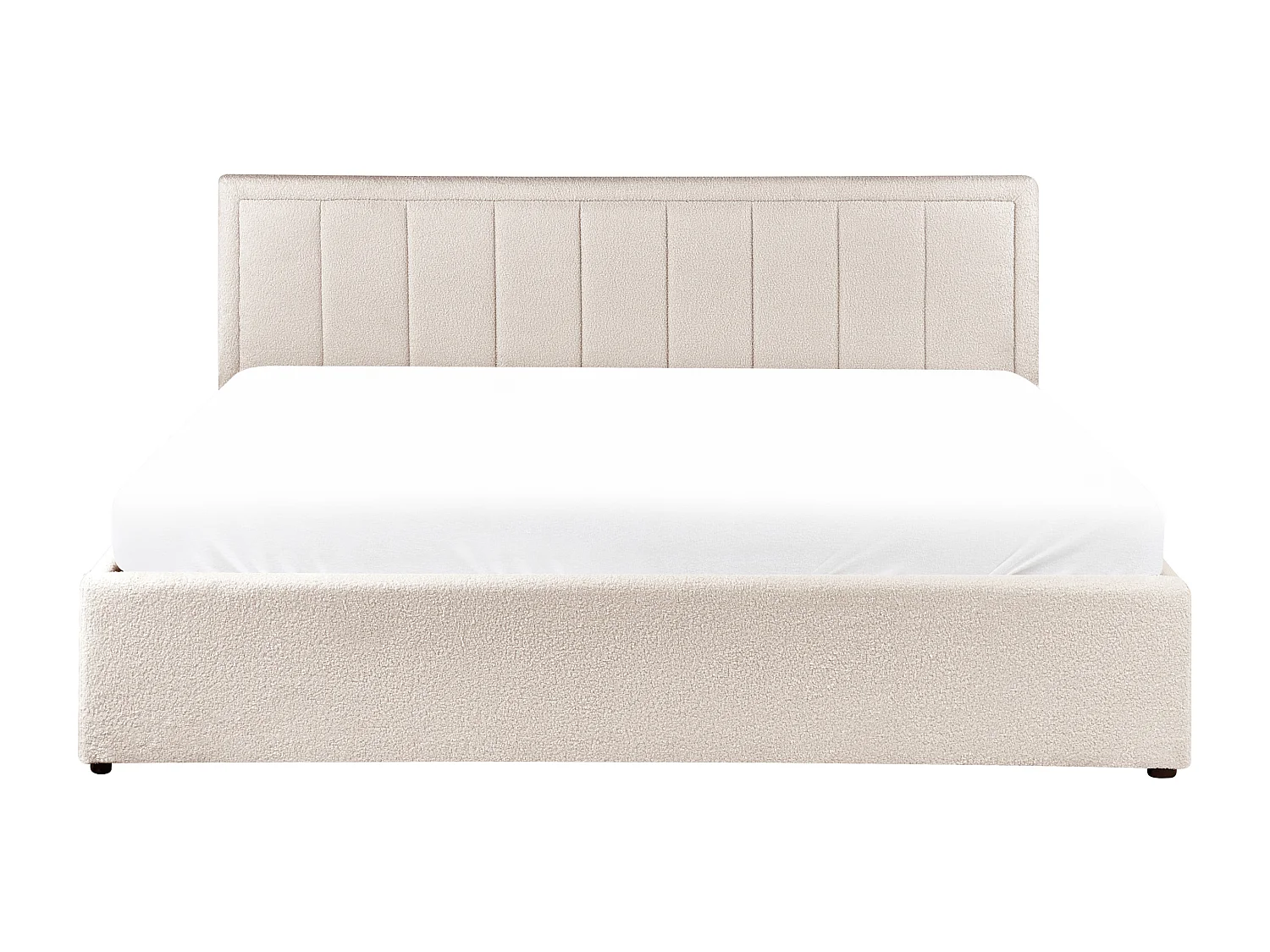 Lit ottoman Bouclé MONTLAUR 180 x 200 cm Beige