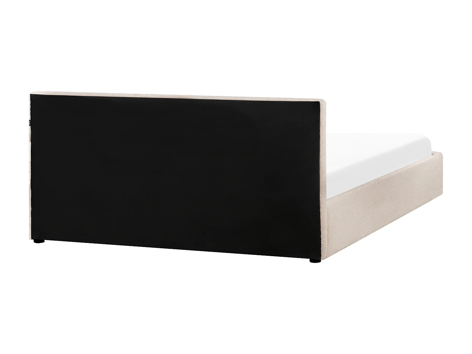 Lit ottoman Bouclé MONTLAUR 180 x 200 cm Beige