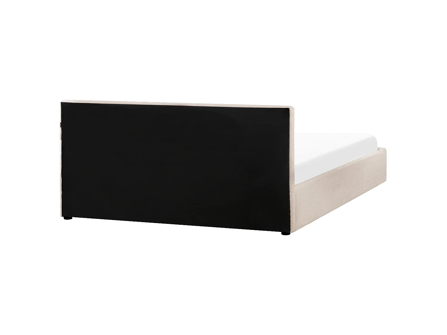 Lit ottoman Bouclé MONTLAUR 180 x 200 cm Beige