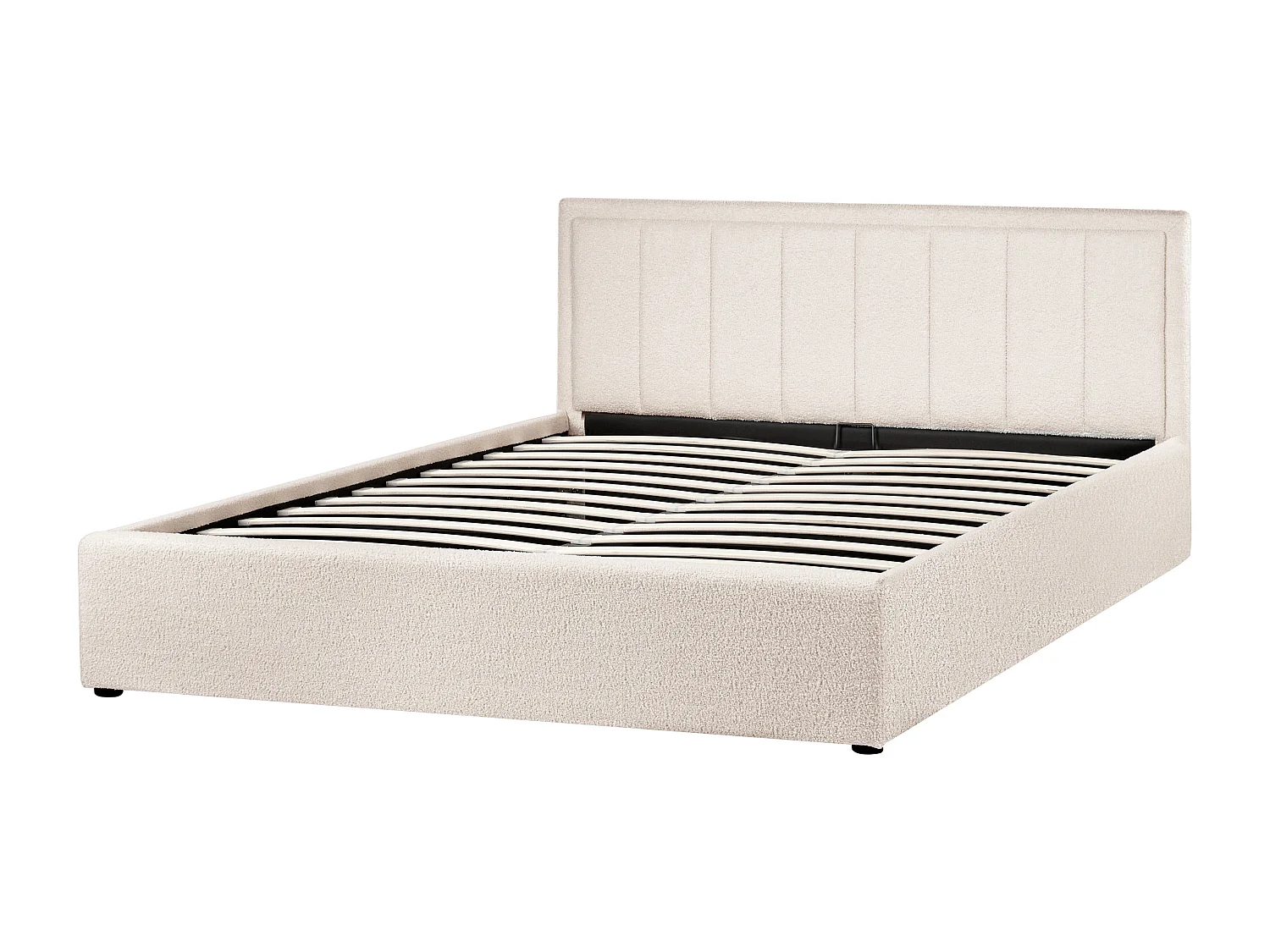 Lit ottoman Bouclé MONTLAUR 160 x 200 cm Beige