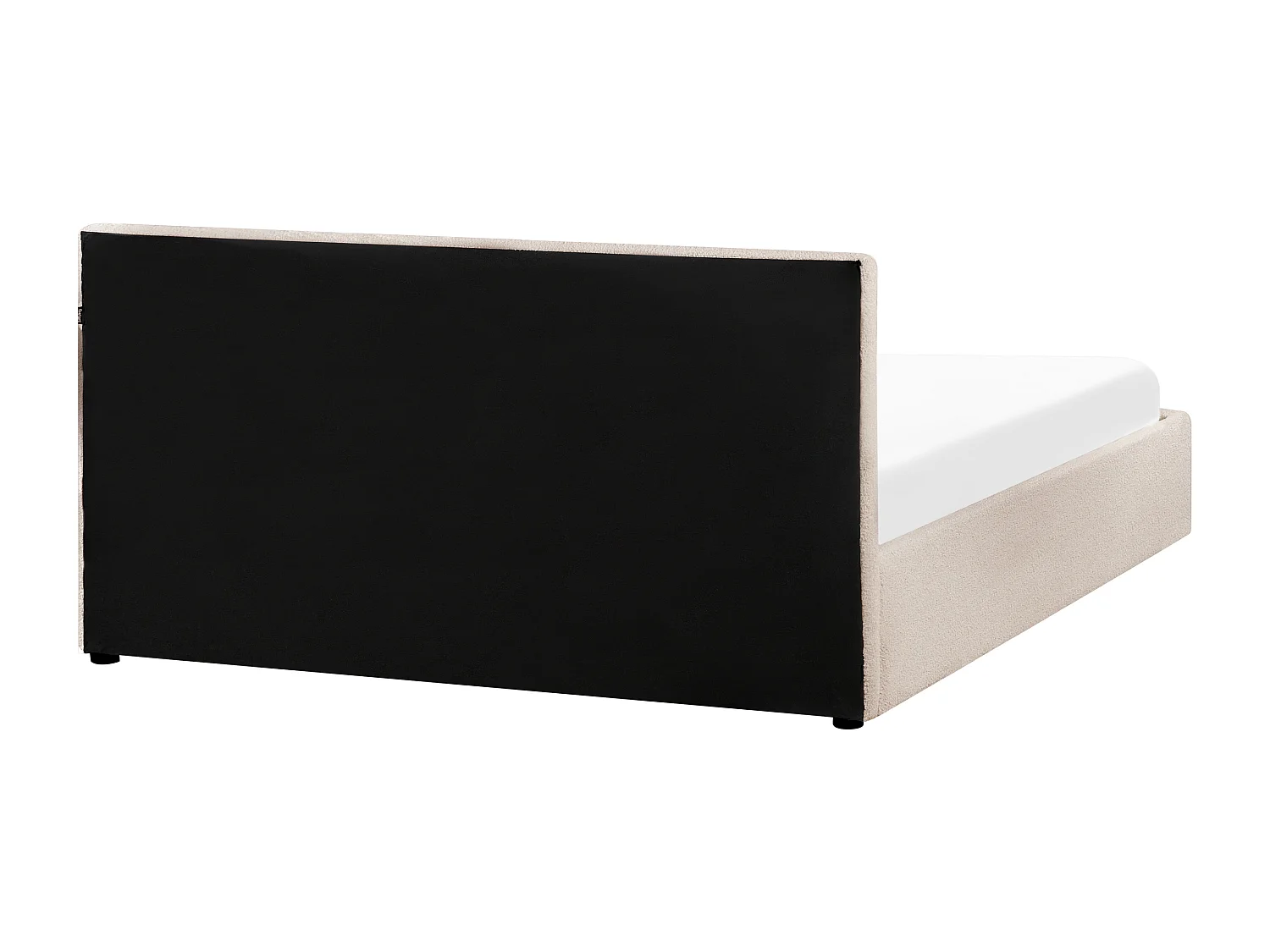 Lit ottoman Bouclé MONTLAUR 160 x 200 cm Beige