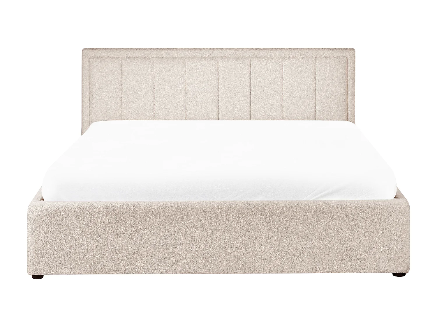 Lit ottoman Bouclé MONTLAUR 160 x 200 cm Beige