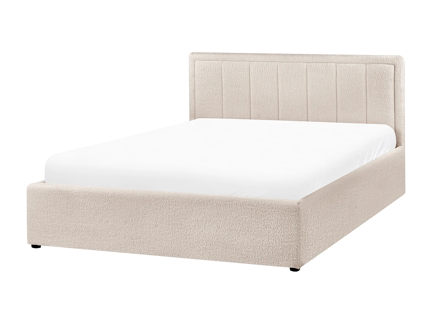 Lit ottoman Bouclé MONTLAUR 140 x 200 cm Beige