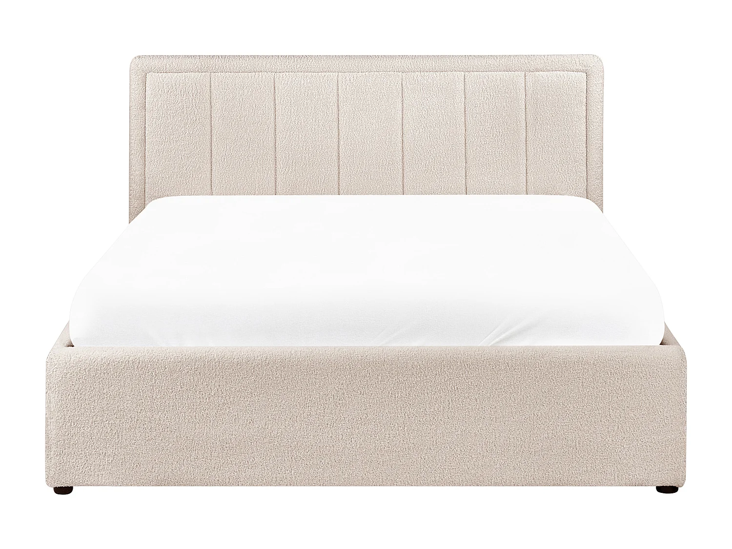 Lit ottoman Bouclé MONTLAUR 140 x 200 cm Beige