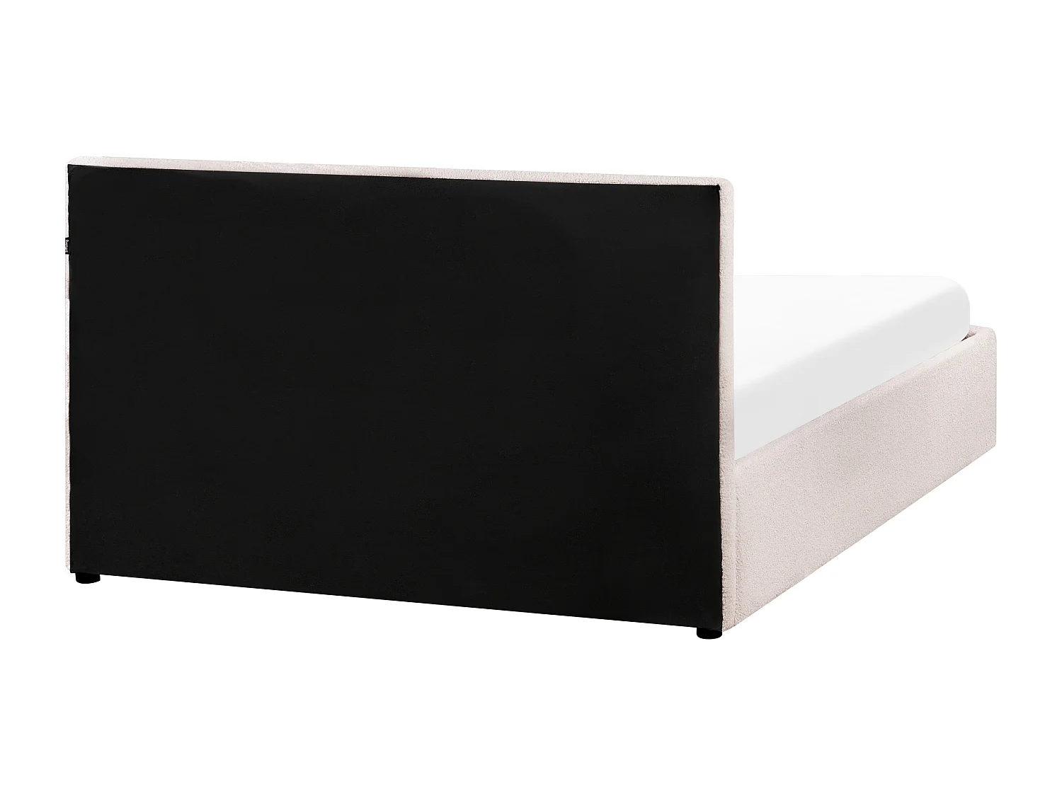 Lit ottoman Bouclé MONTLAUR 140 x 200 cm Beige