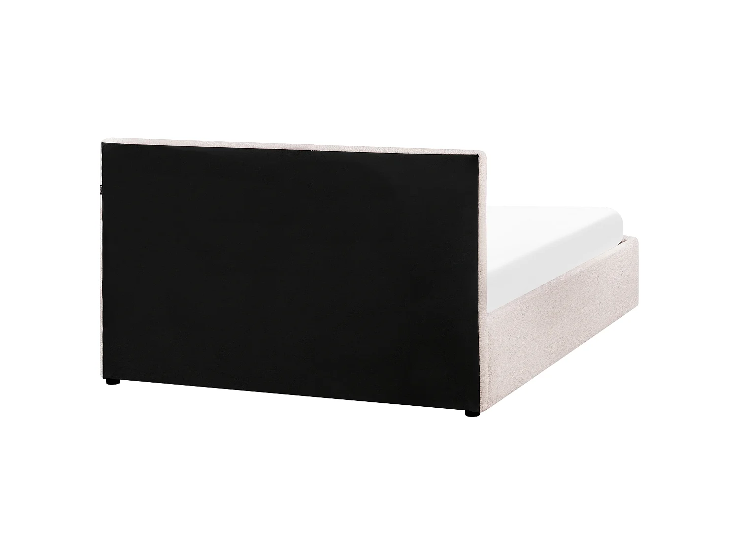 Lit ottoman Bouclé MONTLAUR 140 x 200 cm Beige