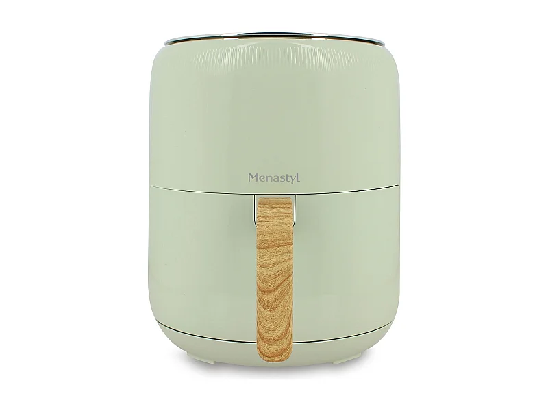 Menastyl - Friteuse A Air Chaud 4.5l Colorama Celadon Poignee Finition Bois