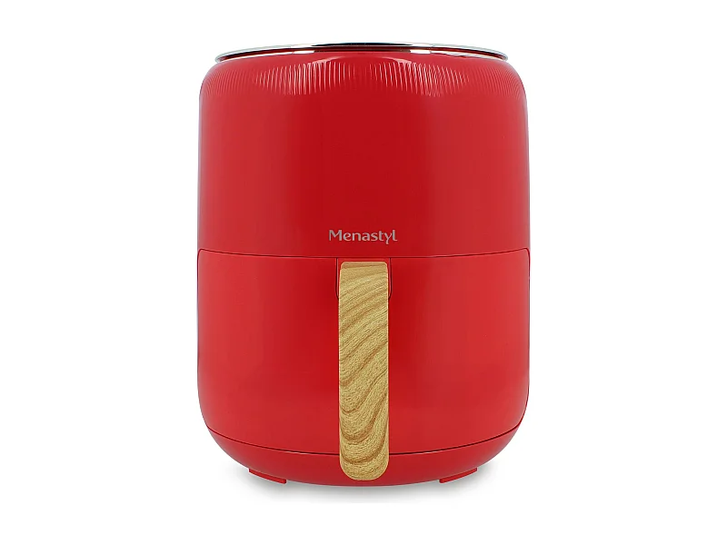 Menastyl - Friteuse A Air Chaud 4.5l Colorama  Magenta Poignee Finition Bois