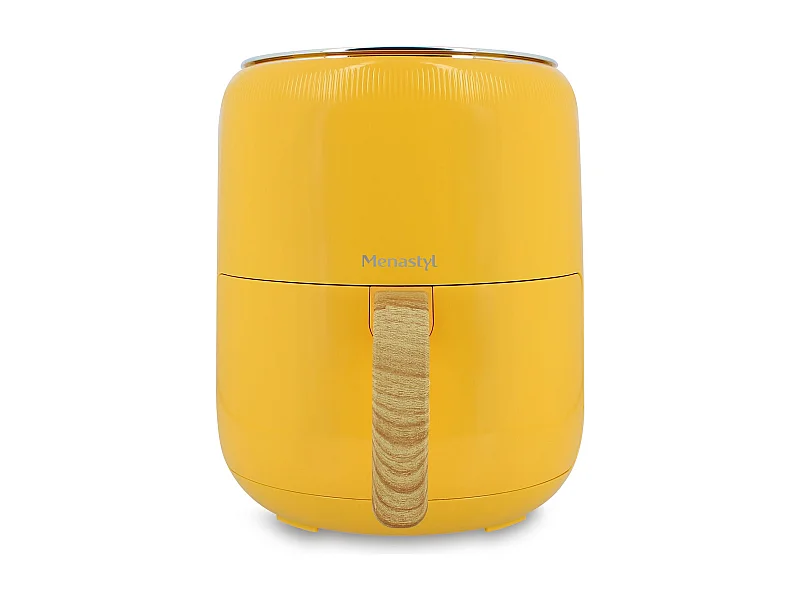 Menastyl - Friteuse A Air Chaud 4.5 L Colorama Safran Avec Poignee Finition Bois