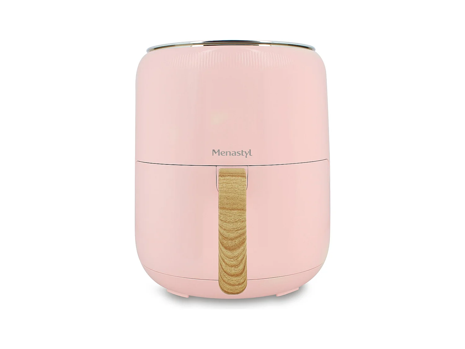 Menastyl - Friteuse A Air Chaud 4.5l Colorama  Rose Avec Poignee Finition Bois