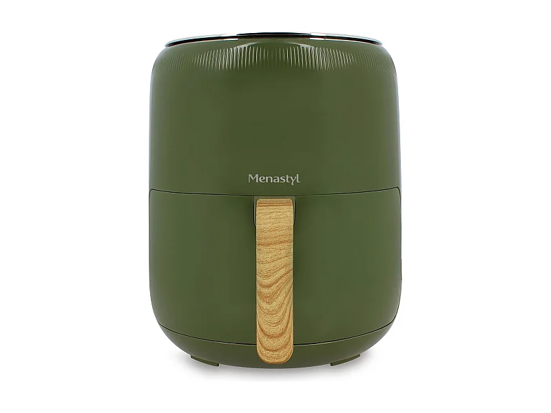 Menastyl - Friteuse A Air Chaud 4.5l Colorama Olive Avec Poignee Finition Bois