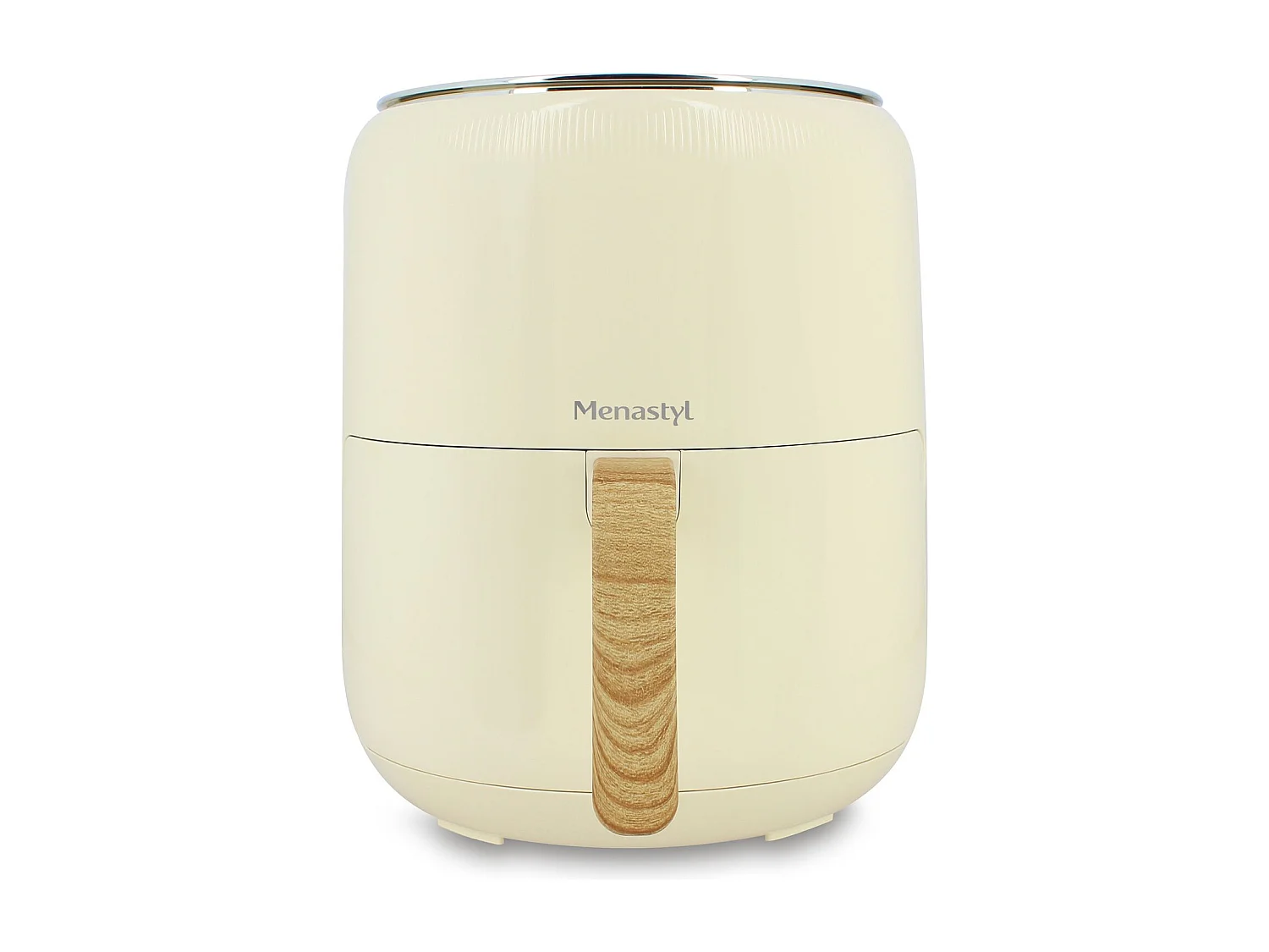 Menastyl - Friteuse A Air Chaud 4.5l Colorama Creme Avec Poignee Finition Bois