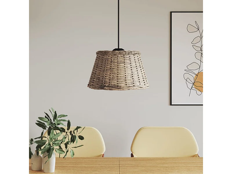 Abat-jour in vimini marrone Ø50x30 cm per un tocco naturale nel tuo interno