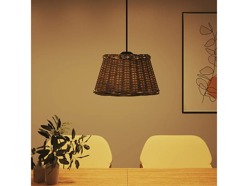Abat-jour in vimini marrone Ø50x30 cm per un tocco naturale nel tuo interno