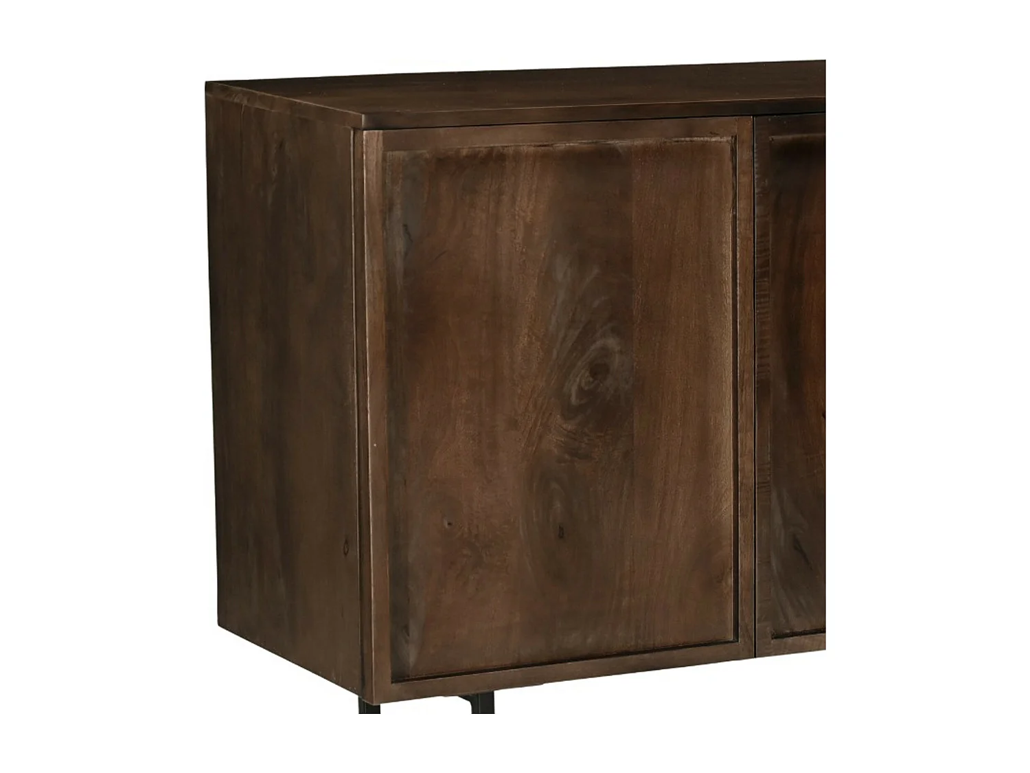 QUADRO-Buffet 4 portes en bois massif brun