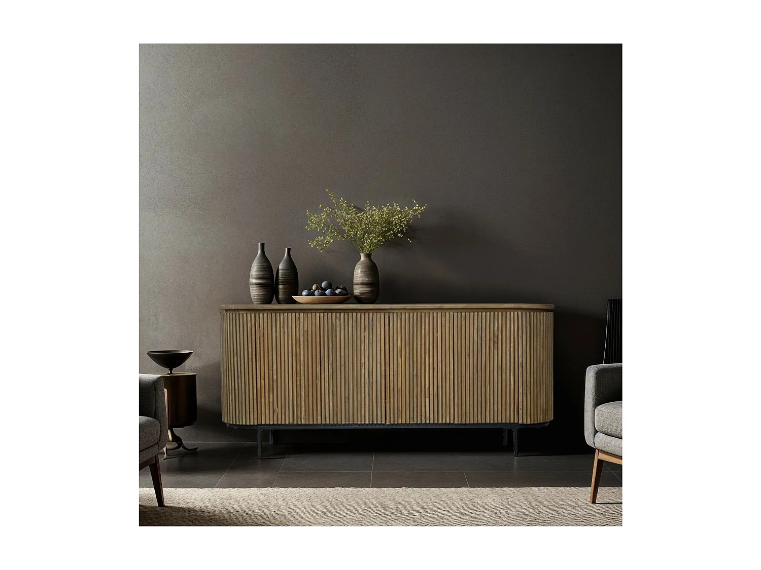 PIANA-Buffet 180 cm en Teck massif recyclé