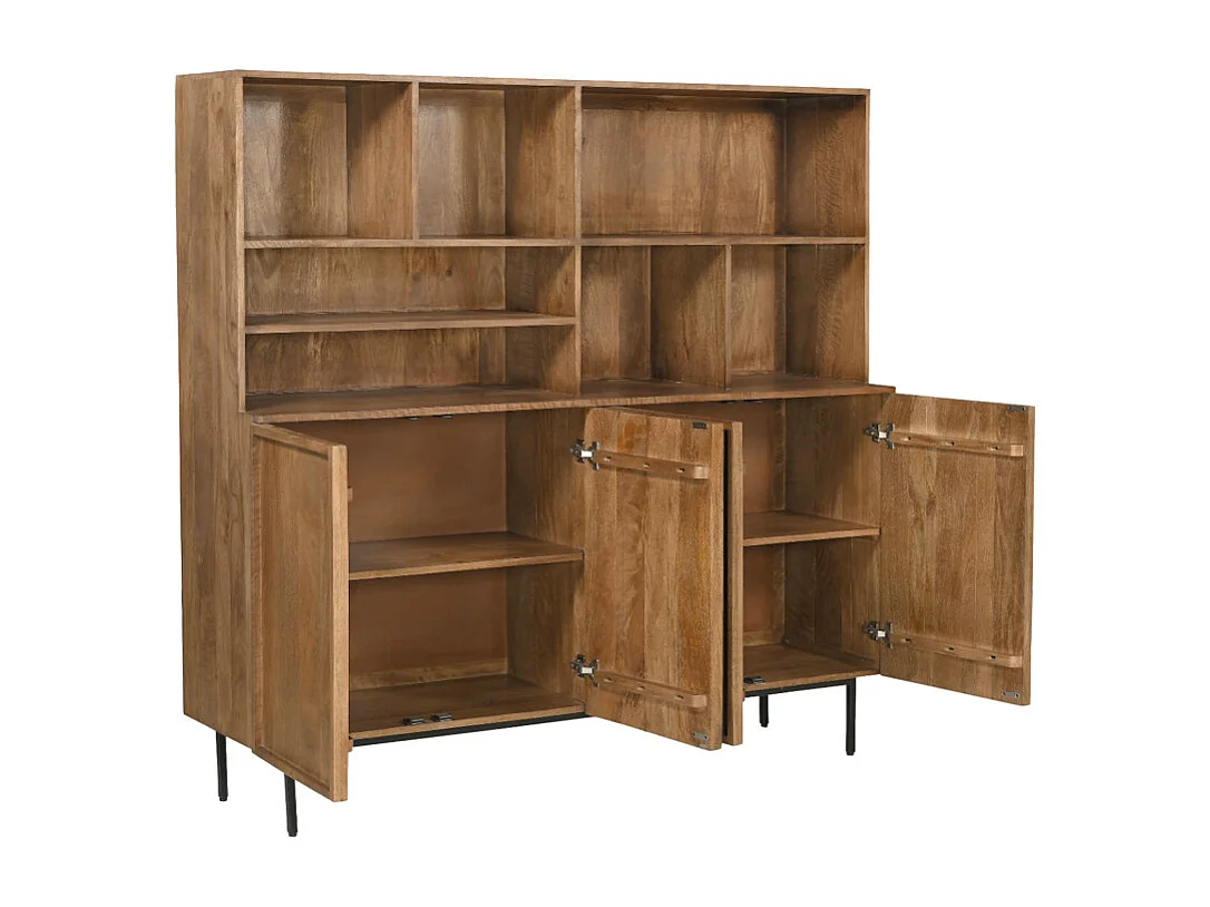 VALLAURIS-Vaisselier 4 portes en bois massif