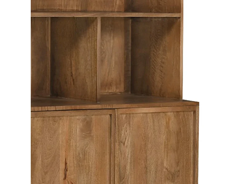 VALLAURIS-Vaisselier 4 portes en bois massif