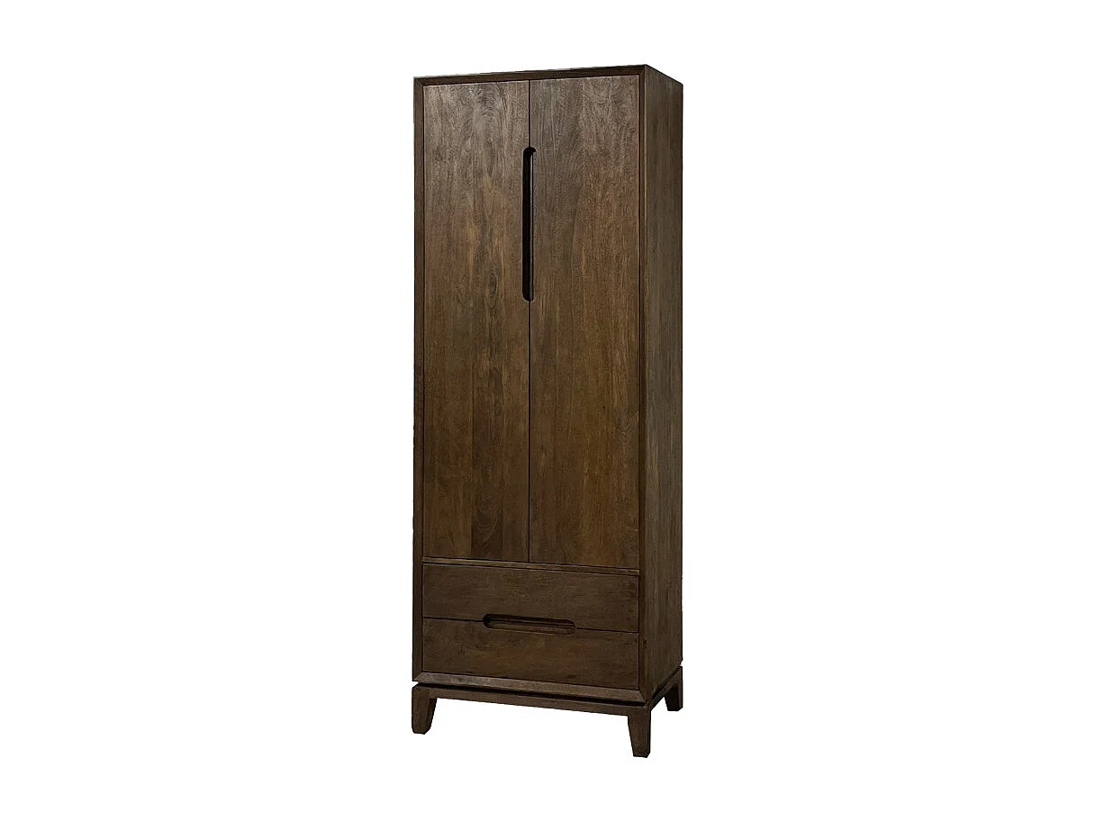 CORTE-Armario de almacenamiento 2 puertas madera cepillada