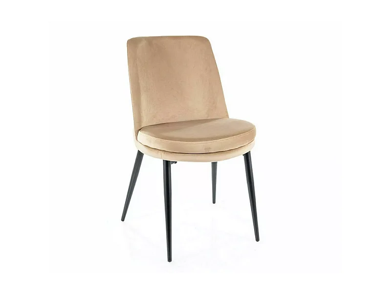 Krzesło tapicerowane KAYLA VELVET beżowe