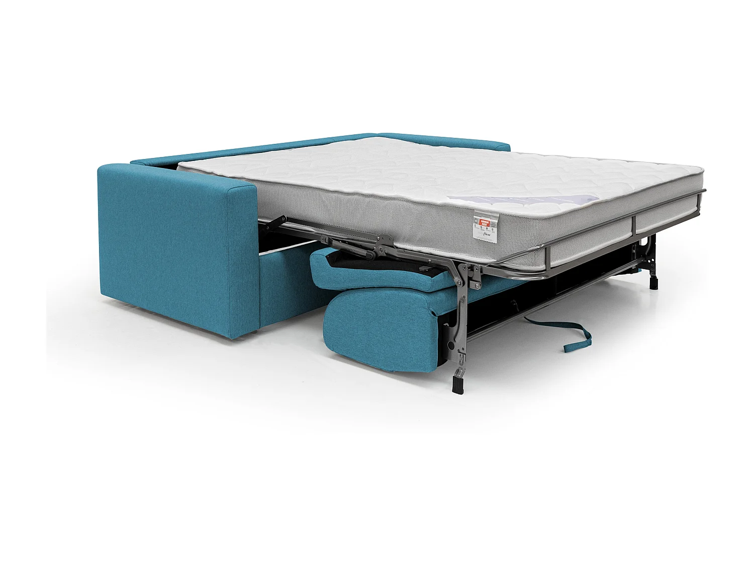 Kansas Canapé lit convertible h20 cm en tissu imperméable T13 212 cm (mat. 160x197) bleu ciel