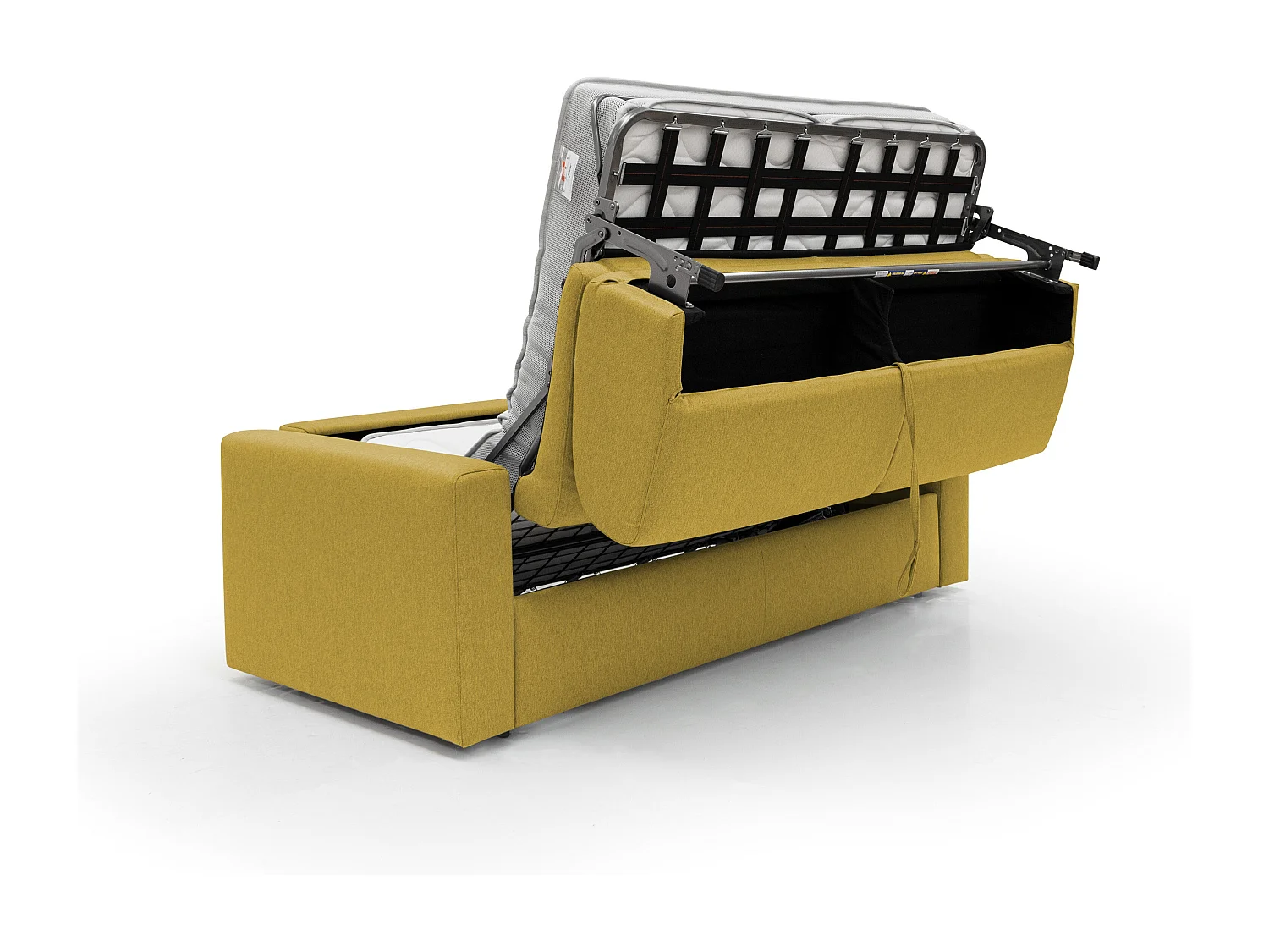 Kansas Divano Letto Matrimoniale alto 20 cm. impermeabile T13 Giallo