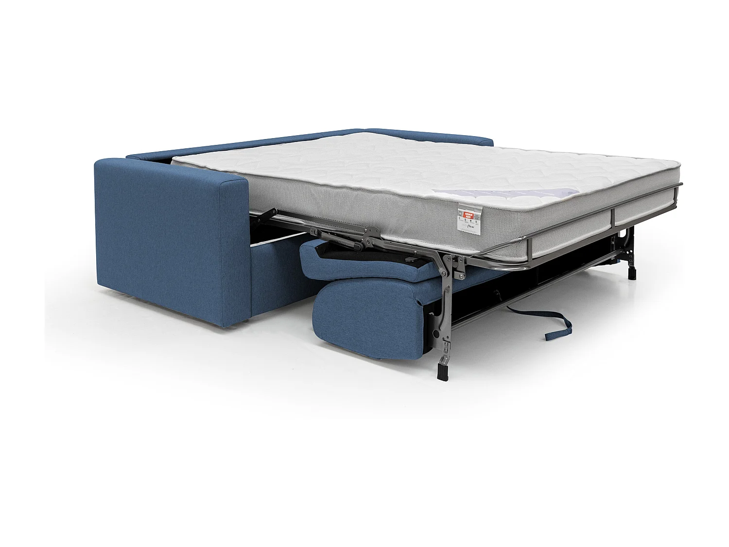 Kansas Schlafsofa mit 20 cm hohen Matratze aus wasserfestem Baumwollmischgewebe T13 212 cm (mat. 160x197) blau