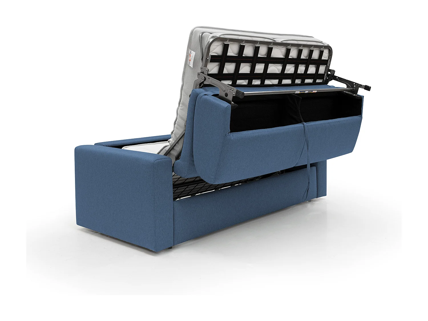 Kansas Schlafsofa mit 20 cm hohen Matratze aus wasserfestem Baumwollmischgewebe T13 192 cm (mat. 140x197) blau