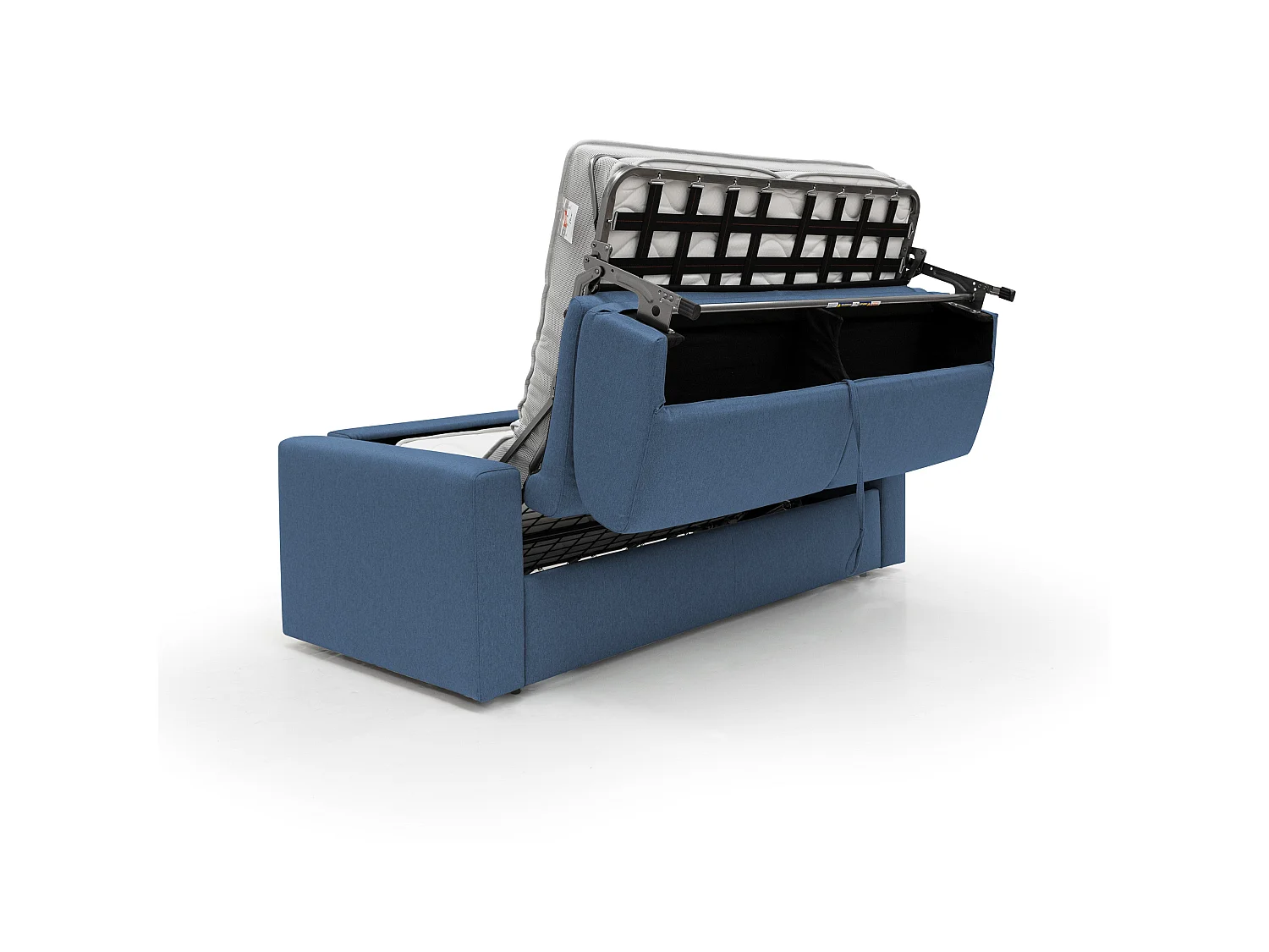 Kansas Divano Letto Matrimoniale alto 20 cm. impermeabile T13 Blu