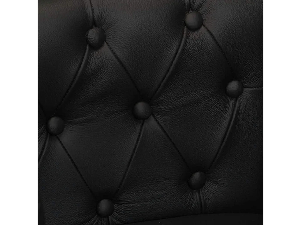 Sessel Schwarz Echtleder