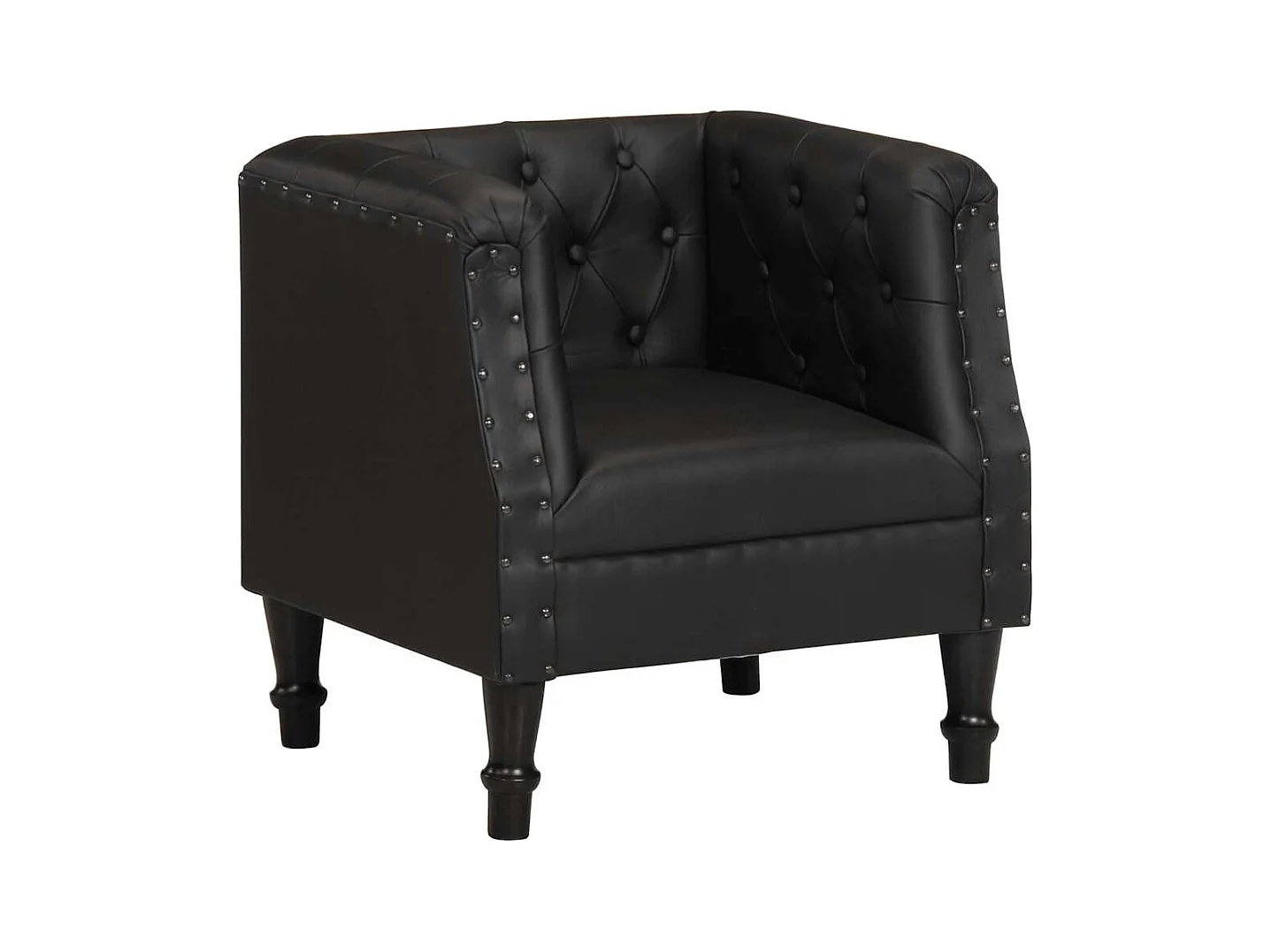 Fauteuil Noir Cuir véritable