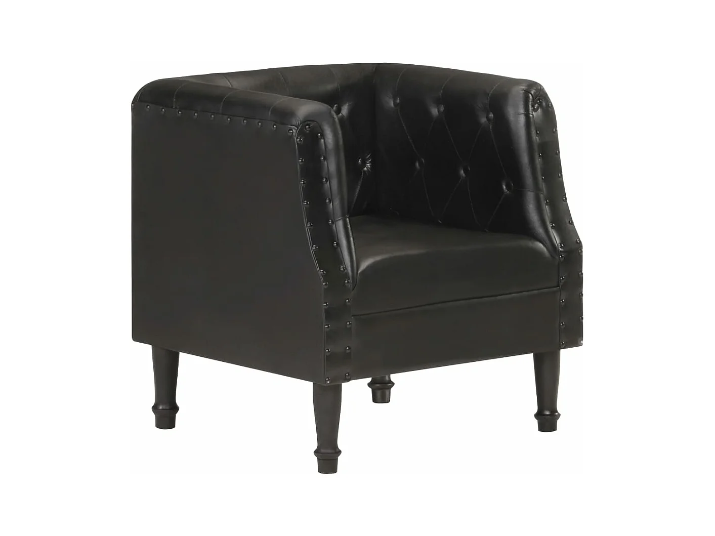 Fauteuil Noir Cuir véritable