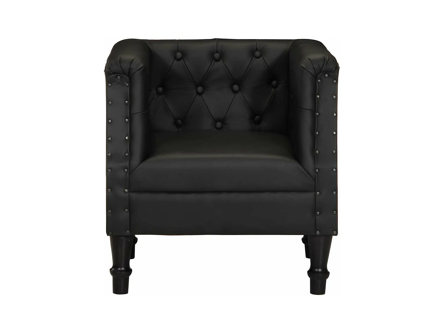 Fauteuil Noir Cuir véritable