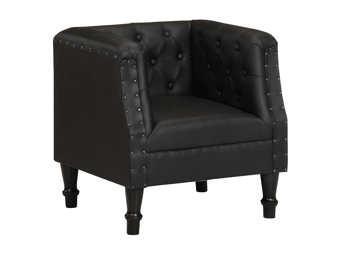 Fauteuil Noir Cuir véritable