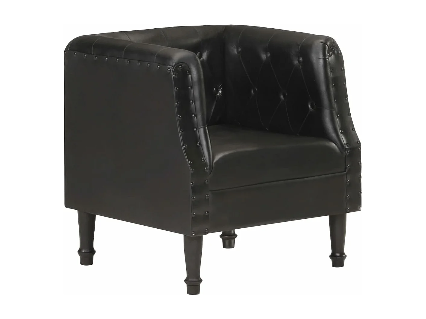 Fauteuil Noir Cuir véritable
