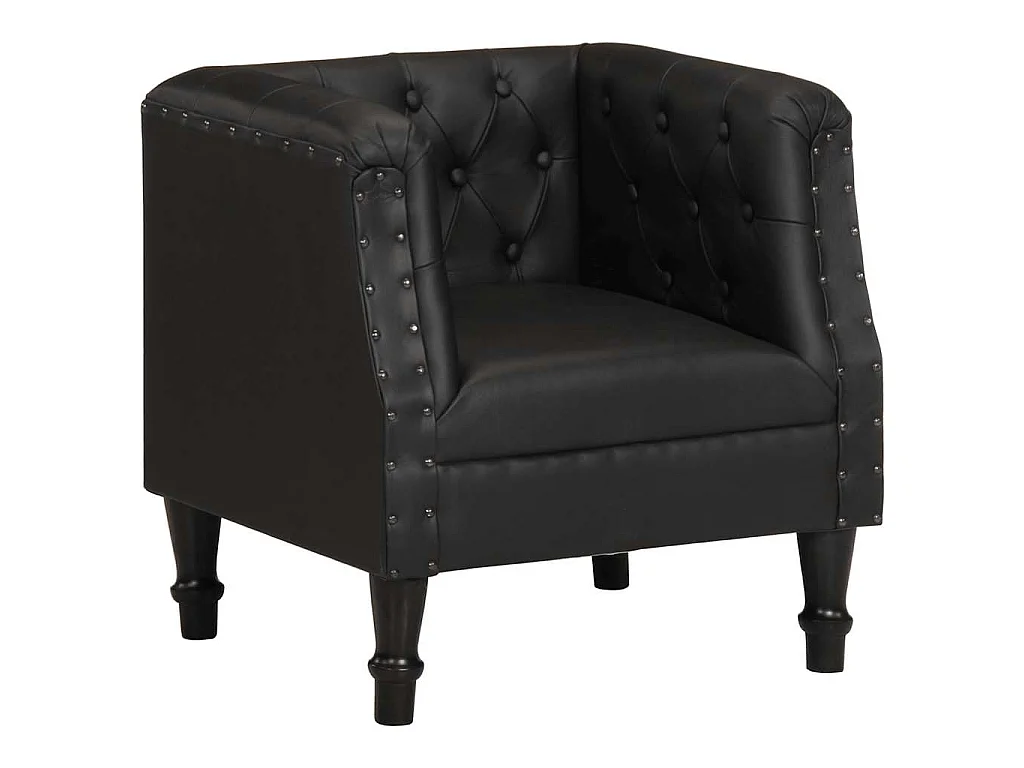 Fauteuil Noir Cuir véritable