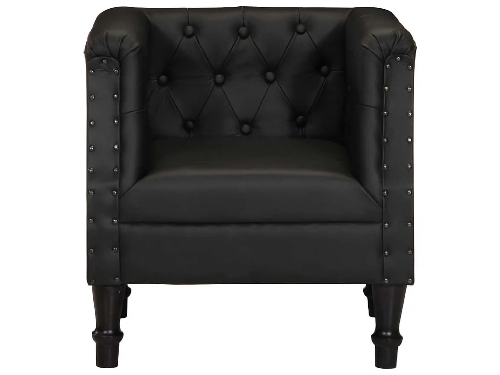 Fauteuil Noir Cuir véritable