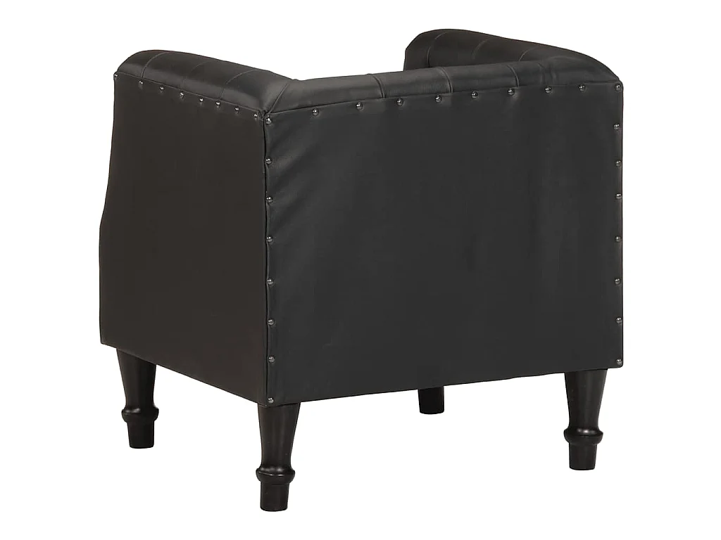 Fauteuil Noir Cuir véritable