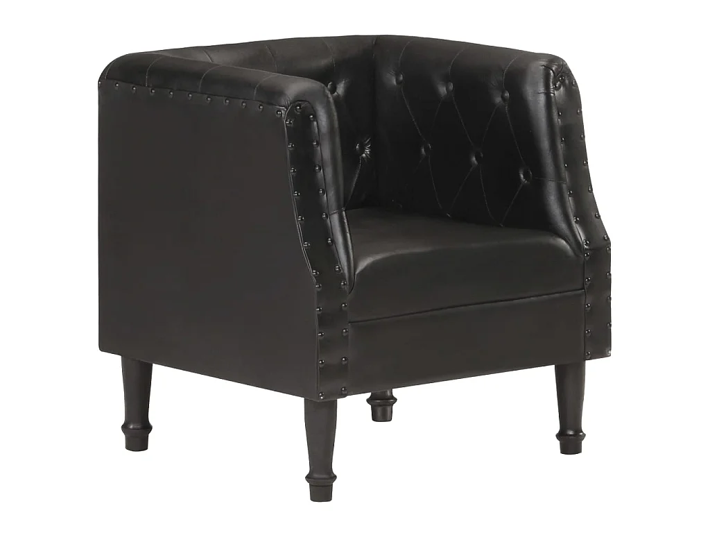 Fauteuil Noir Cuir véritable