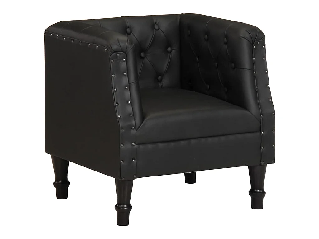 Fauteuil Noir Cuir véritable