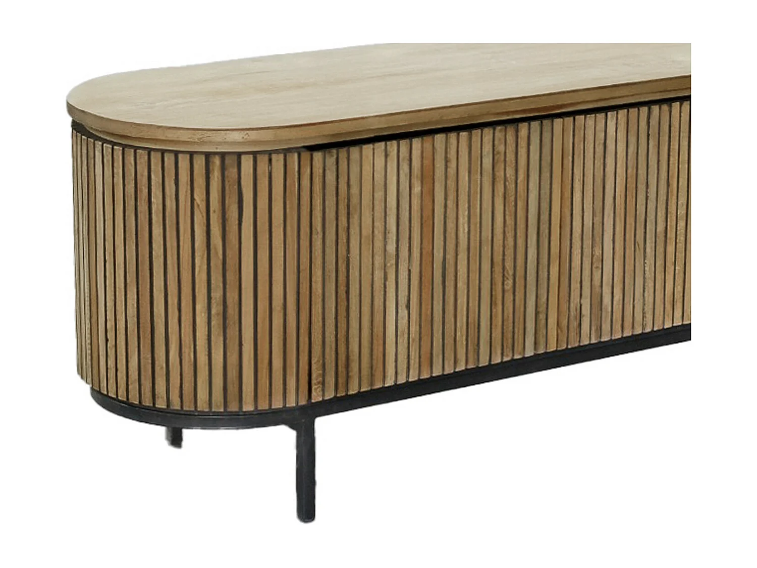 PIANA-Mueble de TV de 170 cm en teca maciza reciclada