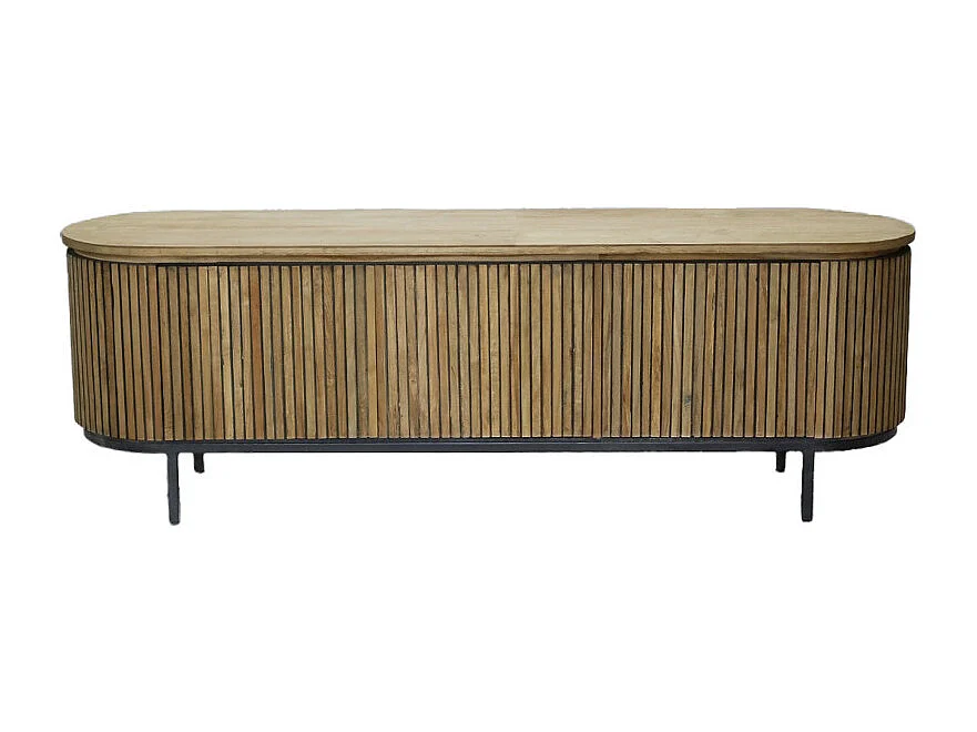 PIANA-Mobile TV da 170 cm in massello di teak riciclato