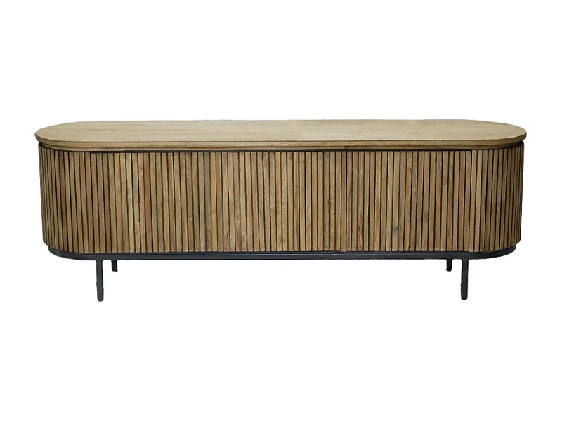 PIANA-Mobile TV da 170 cm in massello di teak riciclato