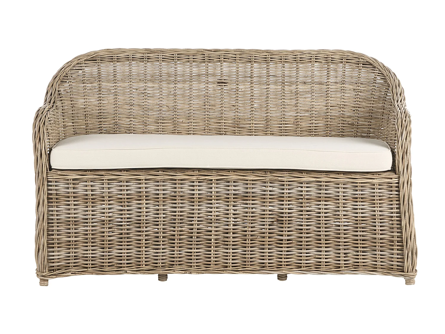 Banc avec coussin d'assise SUSUA 150 cm Rotin Naturel