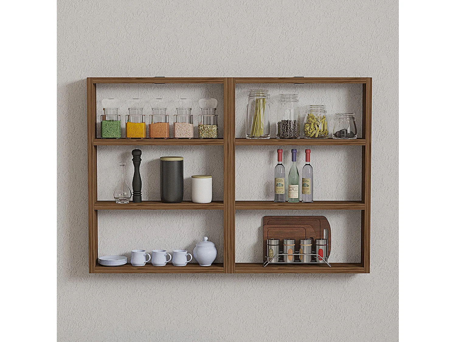 Etagère murale 6 tablettes H60 cm - JOY
