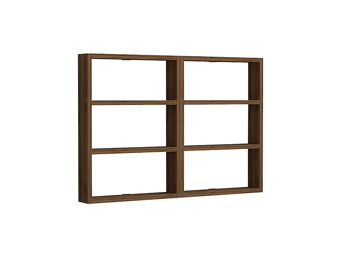 Prateleira de parede design com 6 prateleiras em madeira melaminada H60 cm - JOY